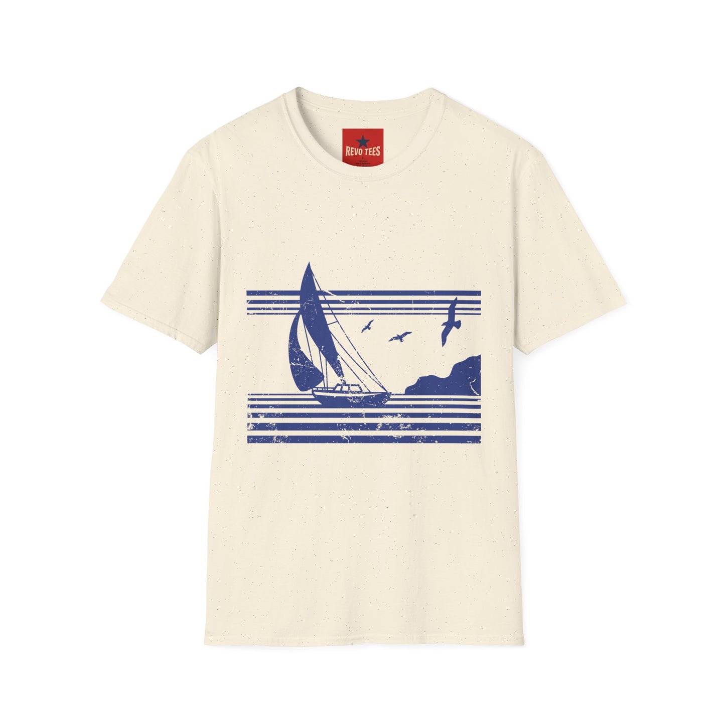 Sailboat Coastline T-Shirt — Nautical Sailing Graphic Tee