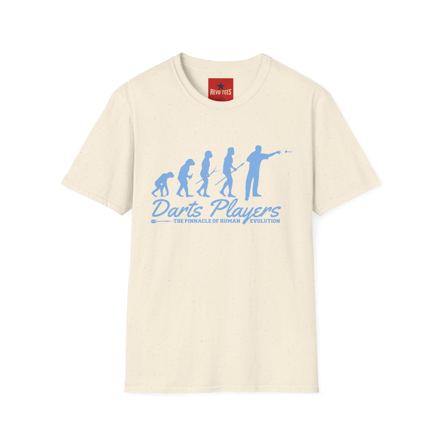 Darts Players Evolution T-Shirt — Funny Darting Evolution Graphic Tee for Players & Fans