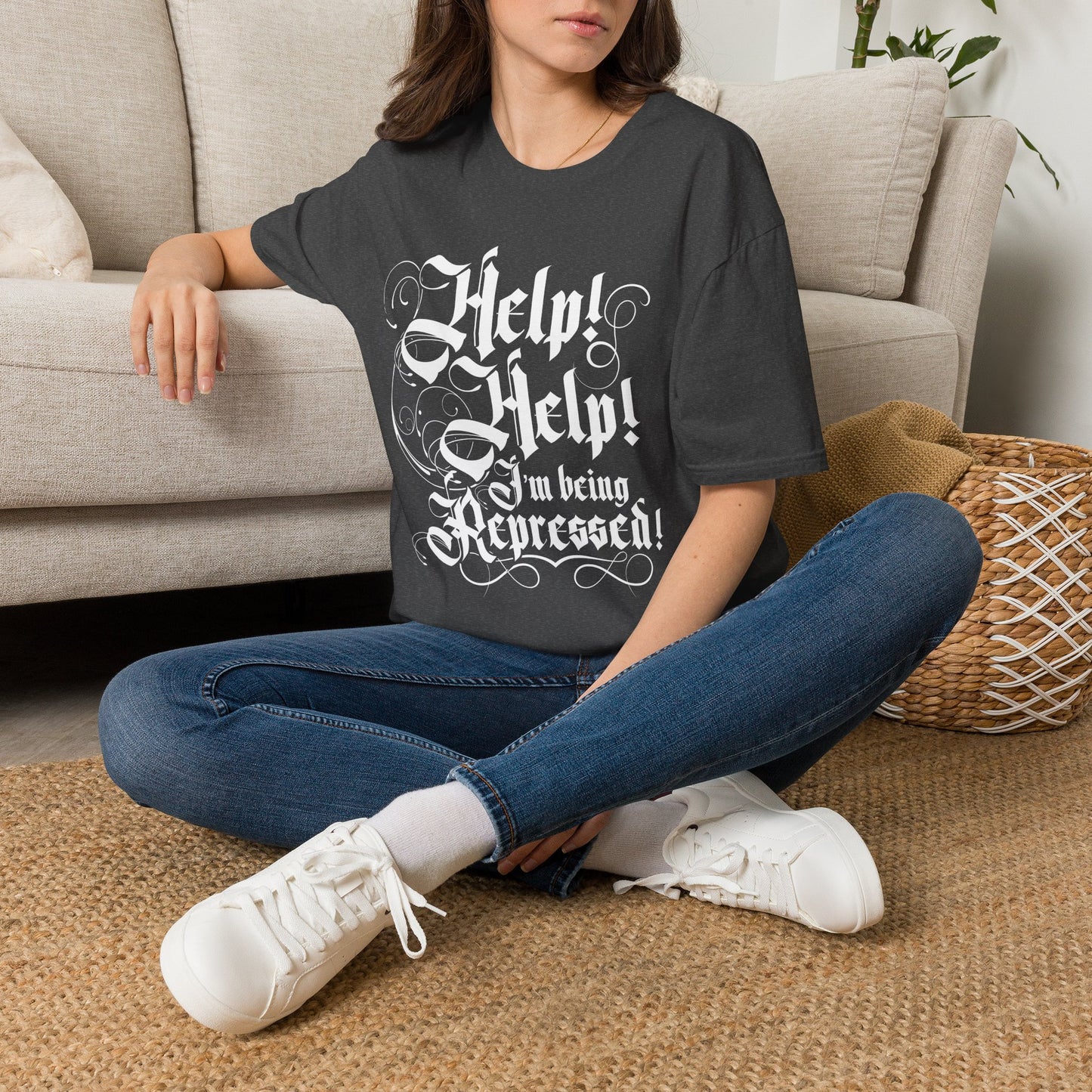 Help I am Being Repressed - Unisex Softstyle T-Shirt