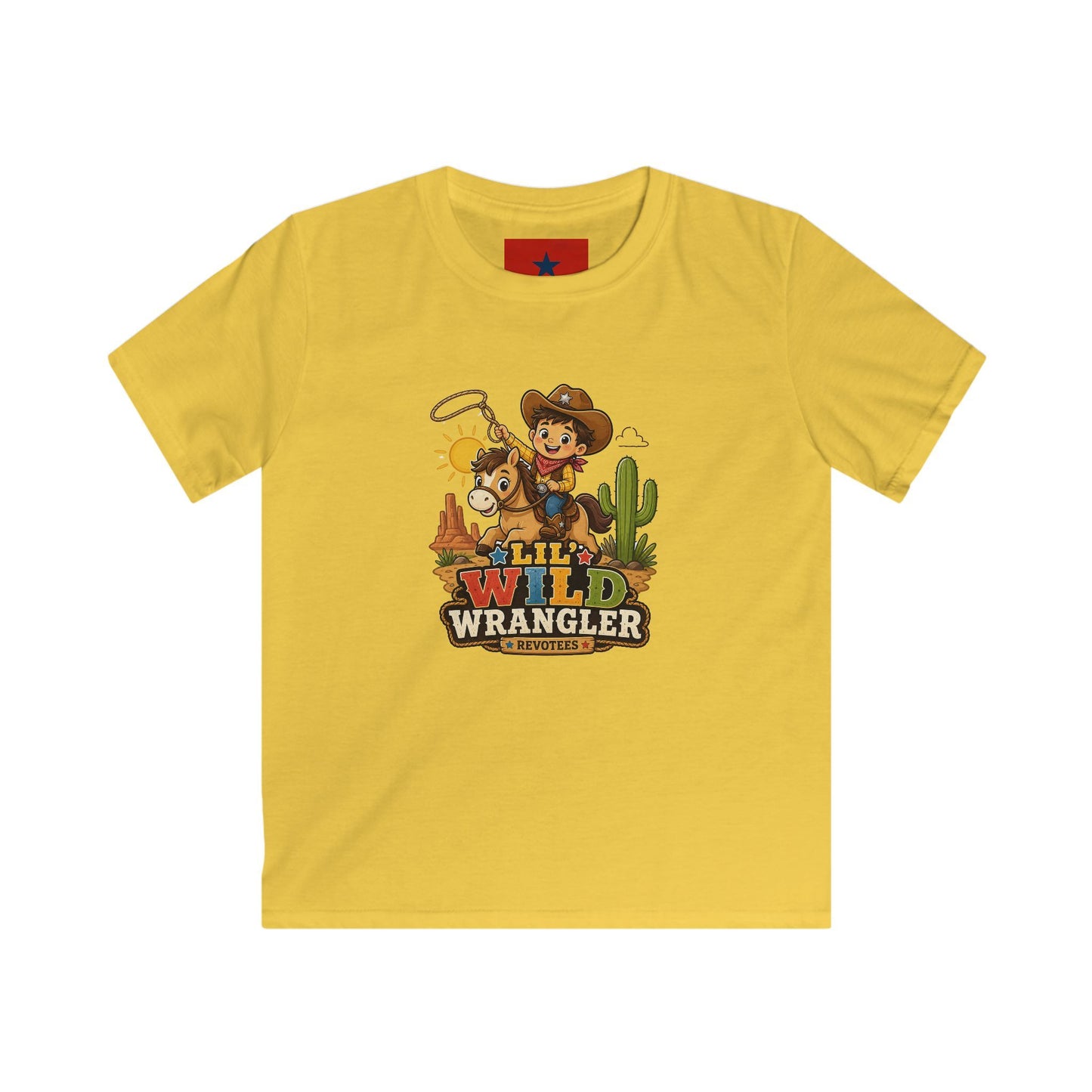 Kids Tee — "Lil' Wild Wrangler" Cute Cowboy Kid Graphic Shirt