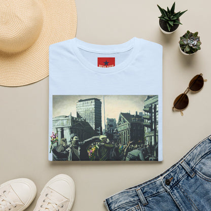 Banksy City Riot Graphic T-Shirt — Urban Protest Art Tee