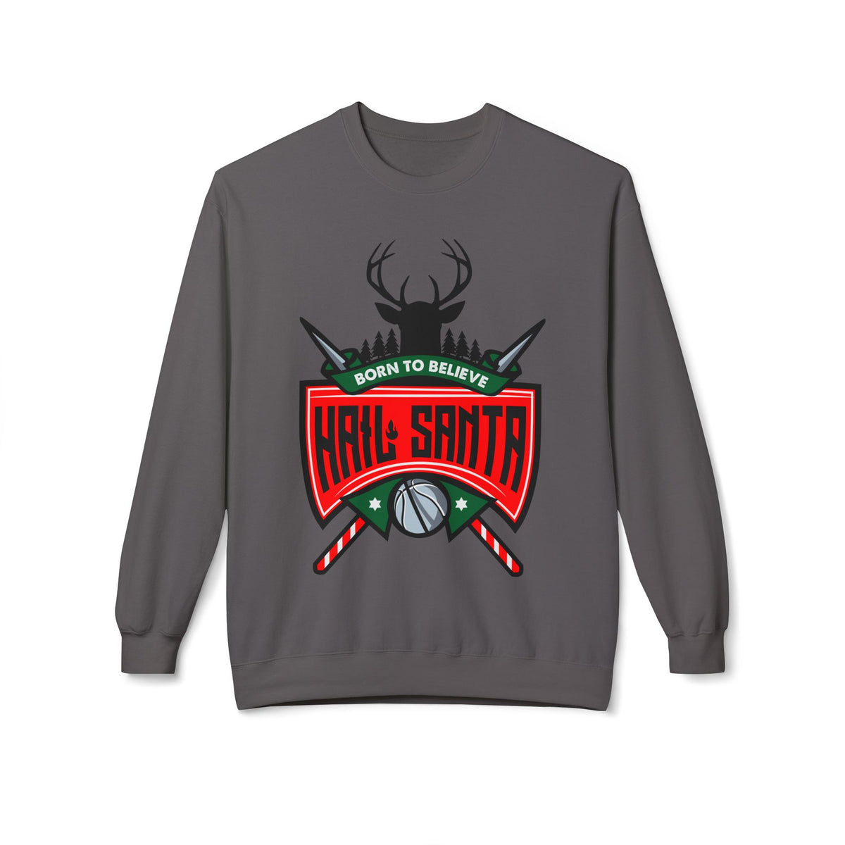 "Hail Santa" Masonic Christmas Crested Crewneck