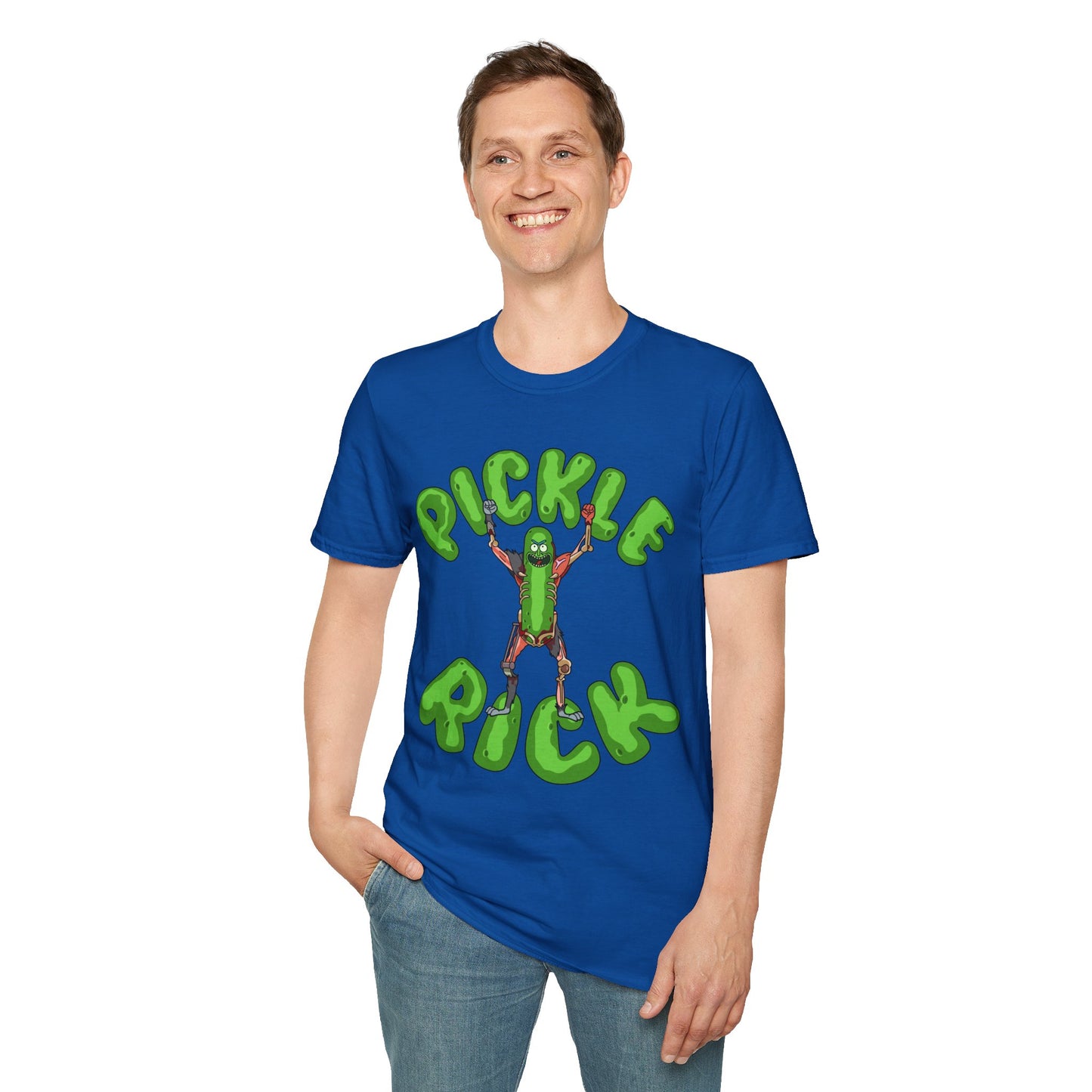 Pickle Rick T-Shirt — Funny Cartoon Pickle Character Tee for Fans & Gifts
