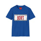 BORT License Plate T‑Shirt — 'Itchy & Scratchy Land' Retro TV Fan Tee