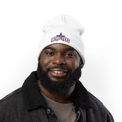 Embroidered 'Revotees' Star Knit Beanie — Patriotic Winter Hat