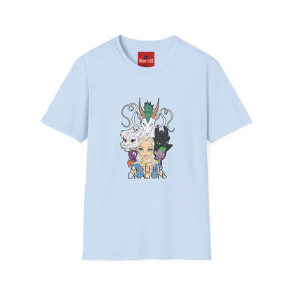 Fantasy Dragon & Beast Portrait T-Shirt — "Daughters of Dragons" Graphic Tee