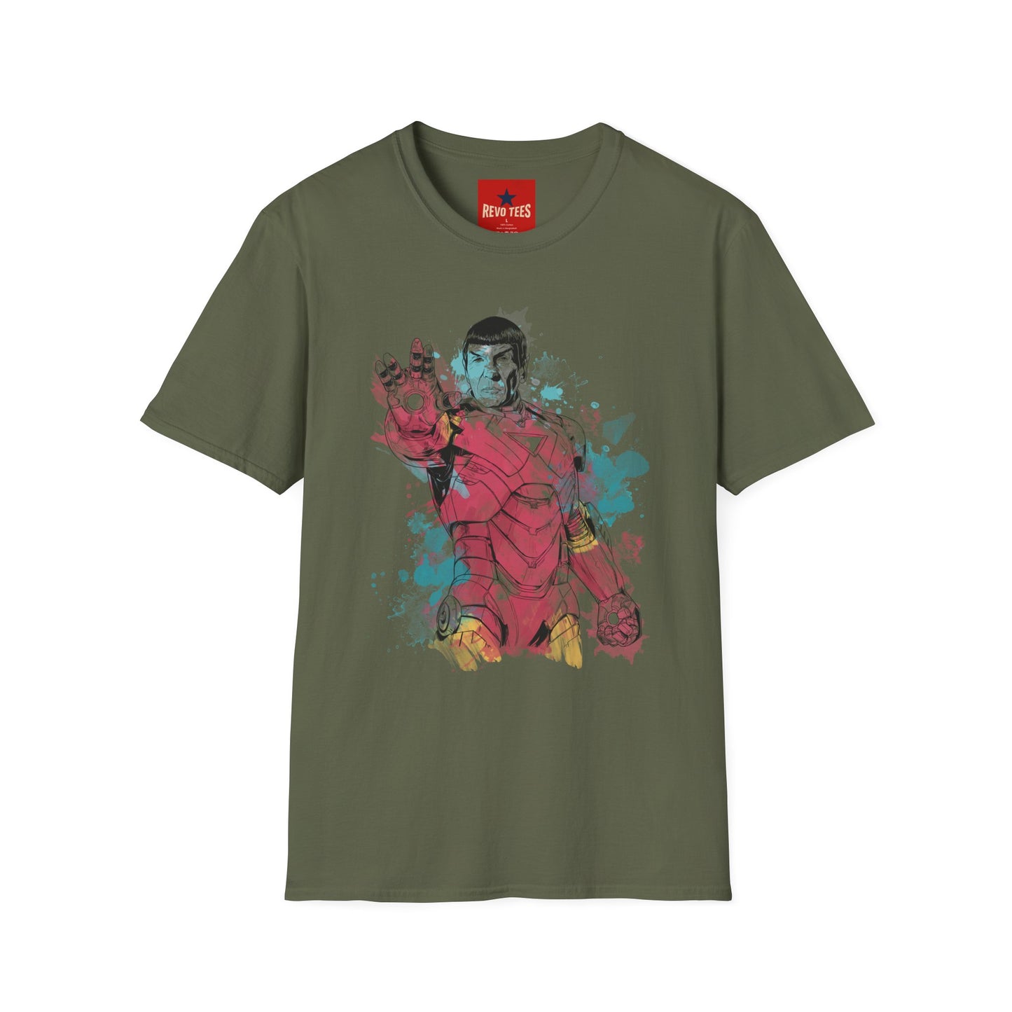 Retro Space Pilot T-Shirt — Watercolor Sci‑Fi Illustration