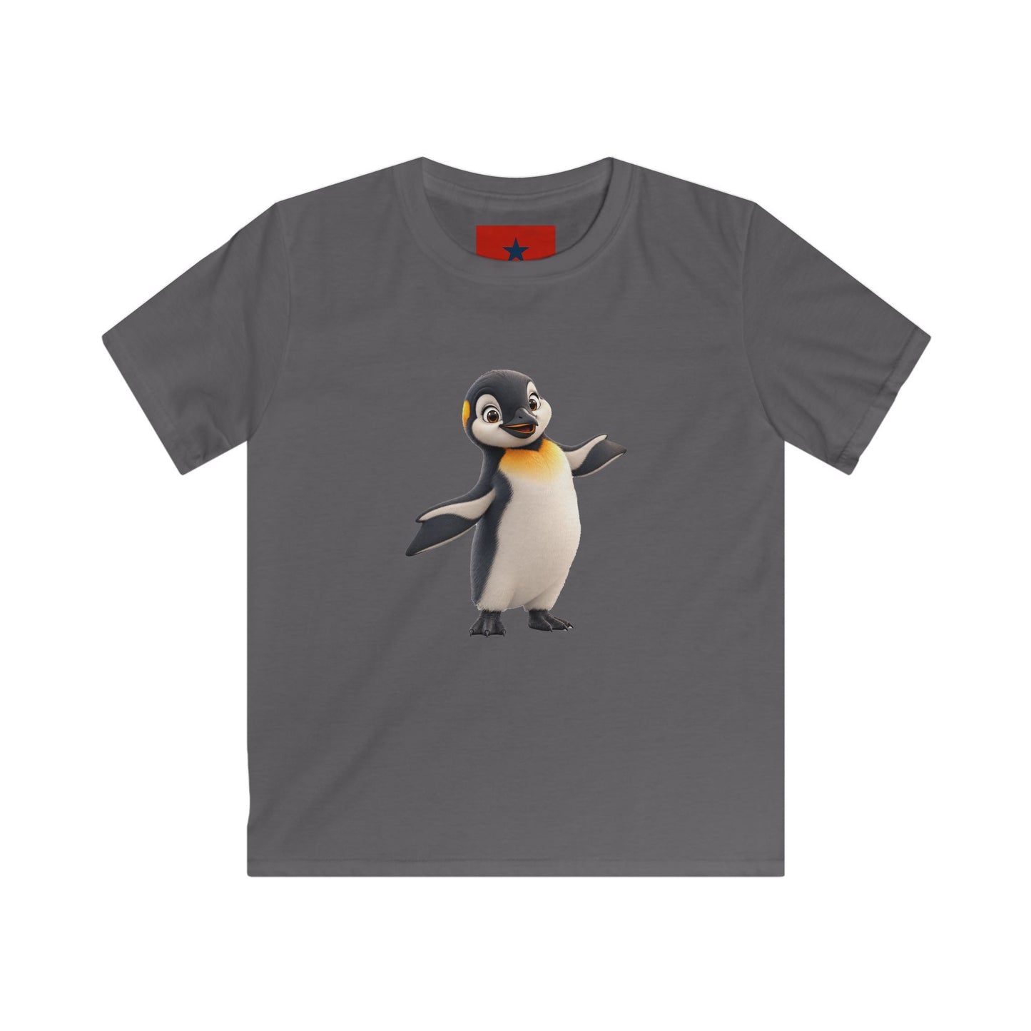Kids Penguin Graphic Tee — Cute Dancing Penguin Shirt front and back design
