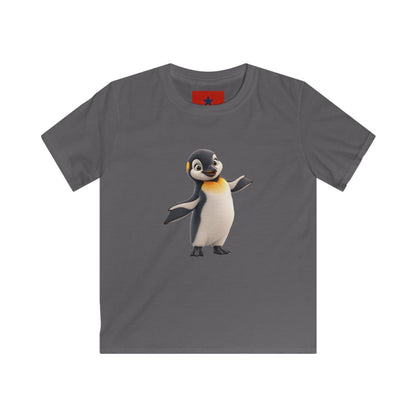 Kids Penguin Graphic Tee — Cute Dancing Penguin Shirt front and back design