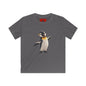 Kids Penguin Graphic Tee — Cute Dancing Penguin Shirt front and back design