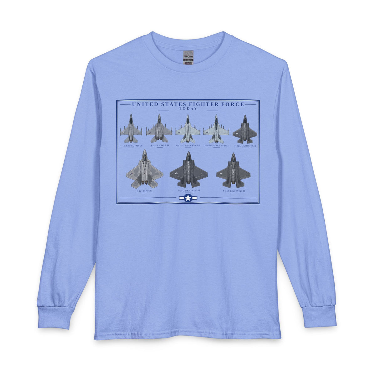 USAF Selection Today's Fleet of Fighter Jets - Long Sleeve Tee