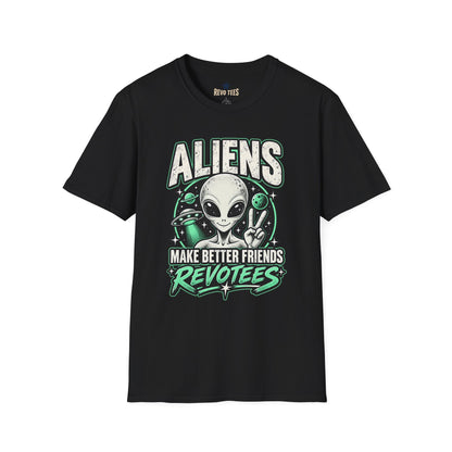 REVOTEES "Aliens Make Better Friends Revotees" Sci‑Fi Tee