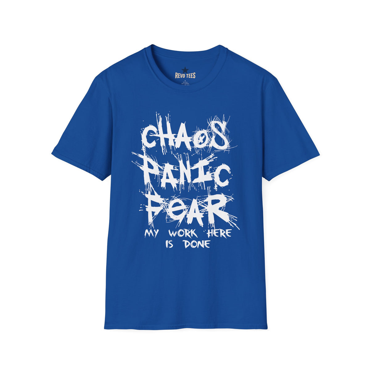 Revotees Chaos Panic Fear Unisex Softstyle T-Shirt - alternate view 8