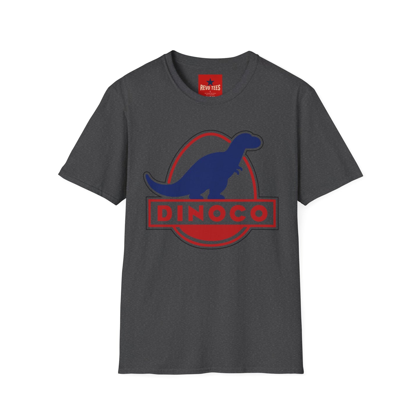 T-Shirt — Retro Dino Logo 'Dinoco' Graphic Tee