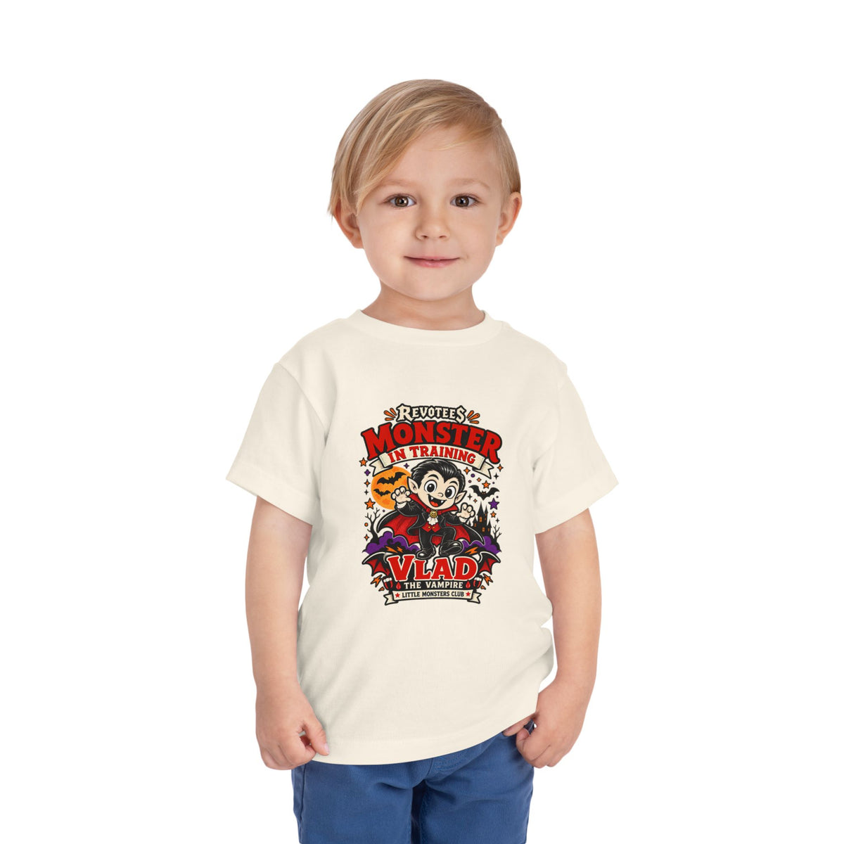REVOTEES Toddler Monster In Training Tee — 'Vlad the Vampire' Halloween Kids Shirt
