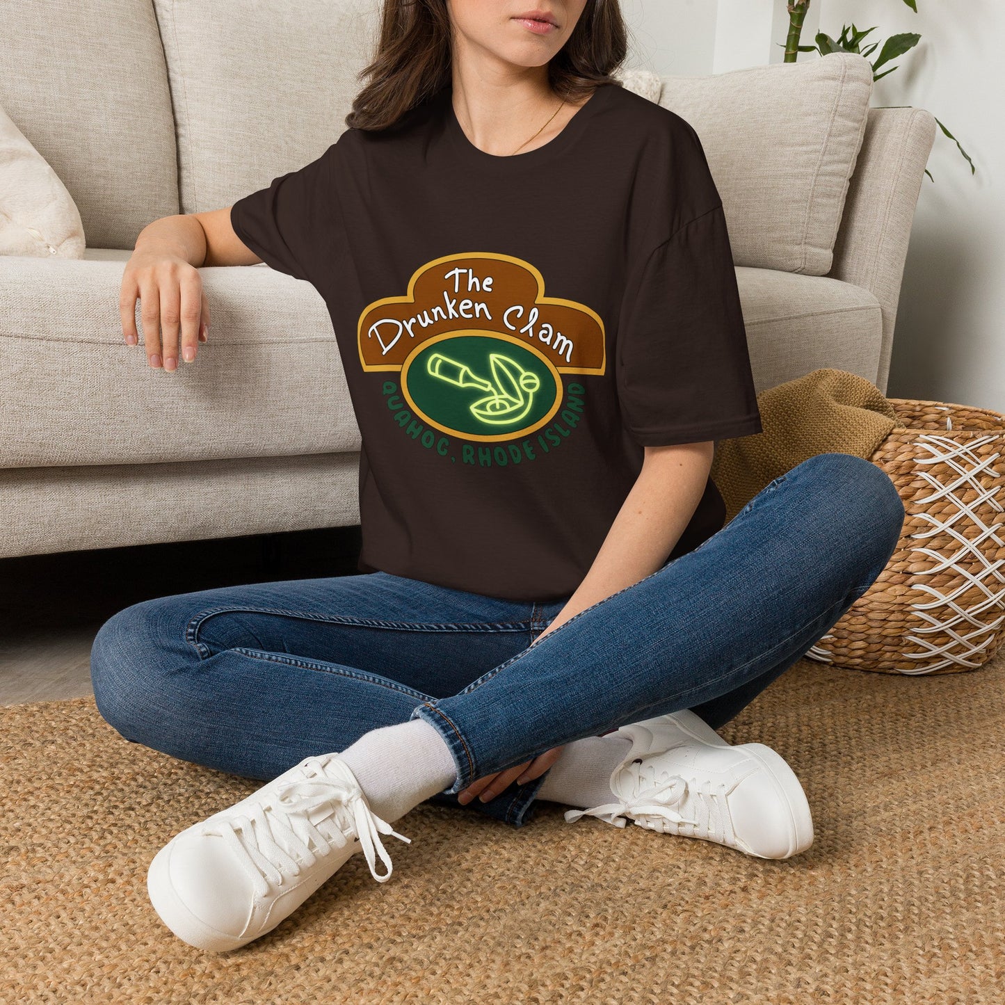 T-Shirt — The Drunken Clam Providence RI Vintage Neon Bar Logo