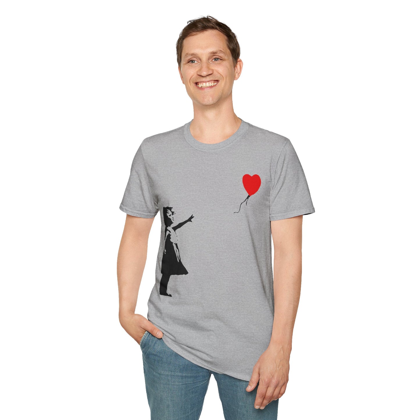 Banksy-Inspired Girl with Heart Balloon T-Shirt — Street Art Graphic Tee