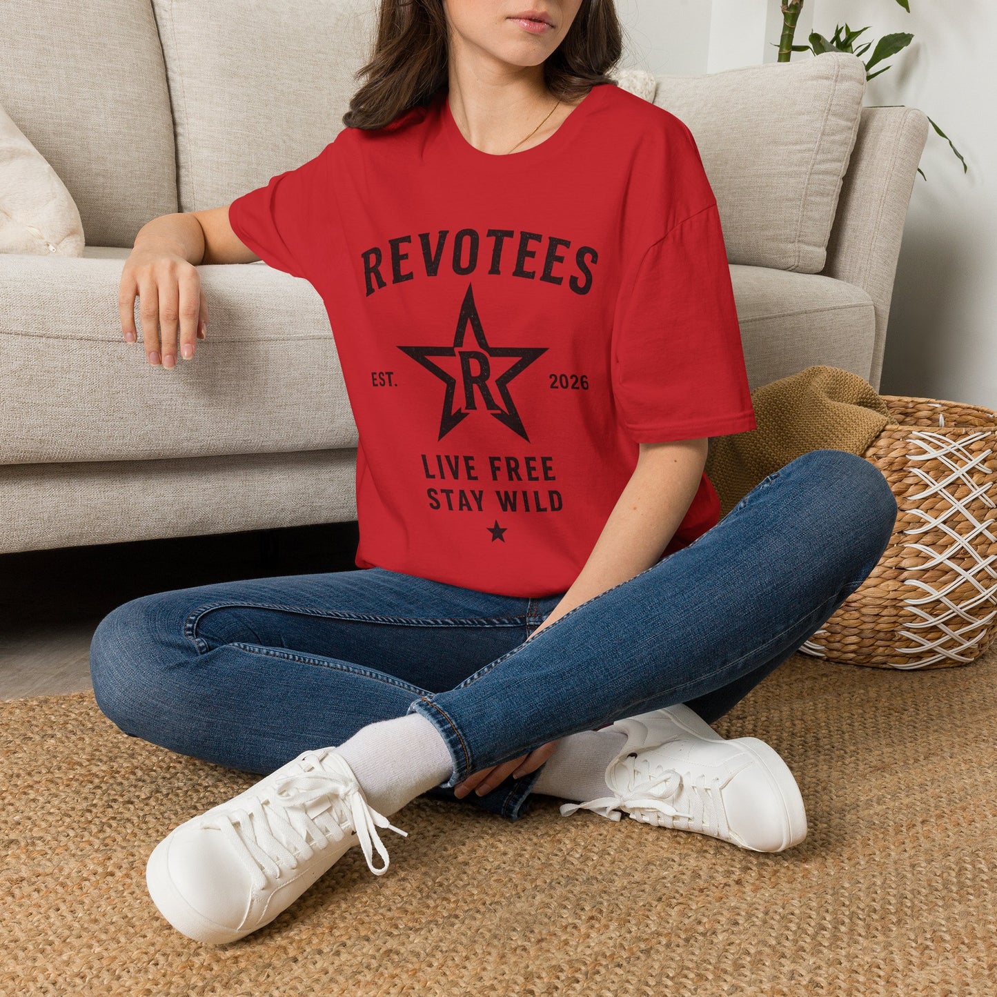 Revotees Graphic T-Shirt — "Revotees" Star Logo Tee (Est. 2026)