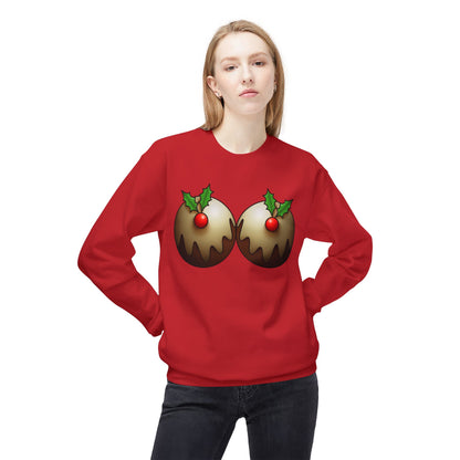 Yule Tidings We'll Twin - Christmas Puddings Crewneck Sweater