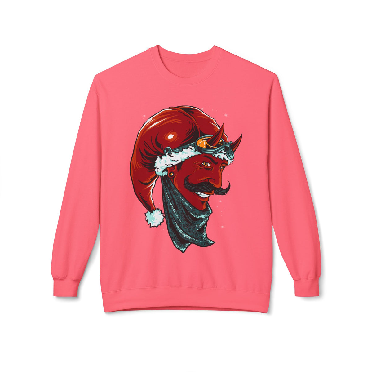 Devil Santa — Vintage Holiday Demon Graphic Crewneck Sweatshirt