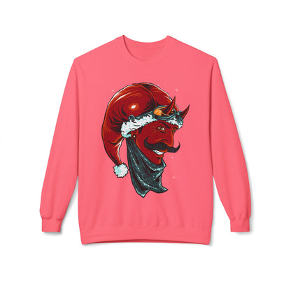 Devil Santa — Vintage Holiday Demon Graphic Crewneck Sweatshirt
