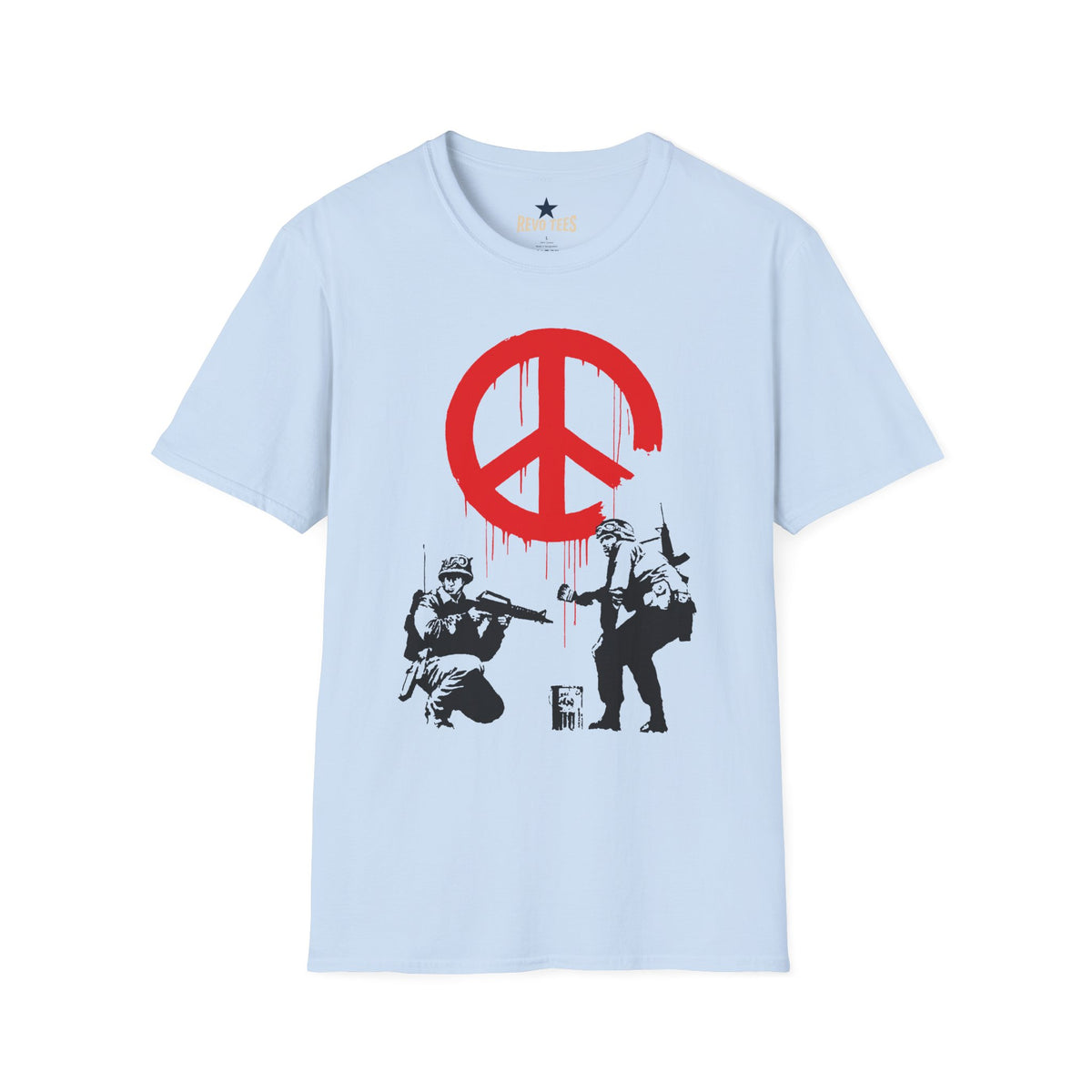 Revotees Banksy Peace Symbol Graffiti Red Drip Street Art T-Shirt - alternate view 6