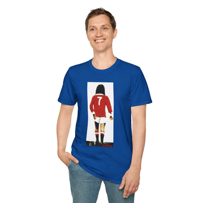 Banksy George Best Soccer Player No.7 Graphic T-Shirt — Retro Football Jersey Illustration