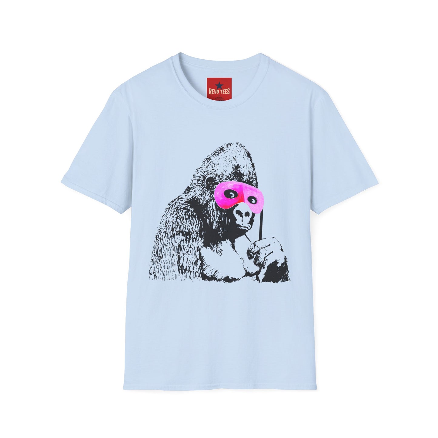 Banksy Gorilla with Pink Sleep Mask T-Shirt
