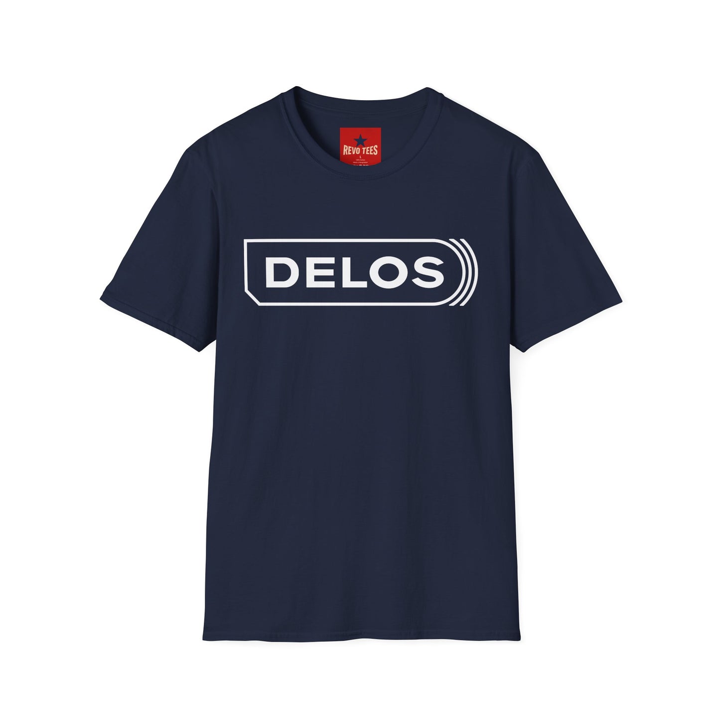 Delos Logo T‑Shirt — Minimal Retro Graphic Tee