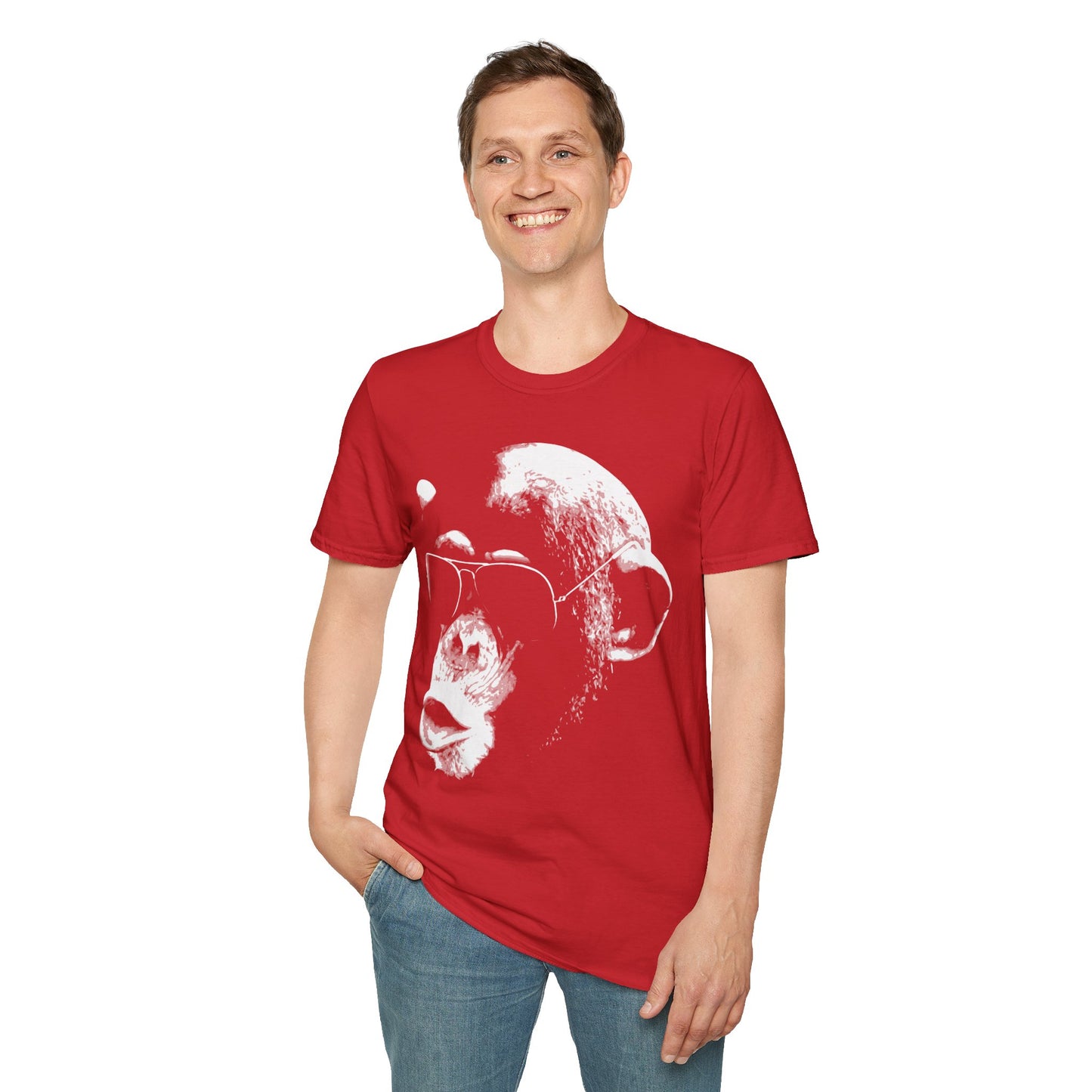 Chimpanzee Sunglasses T-Shirt — Retro Monkey Graphic Tee