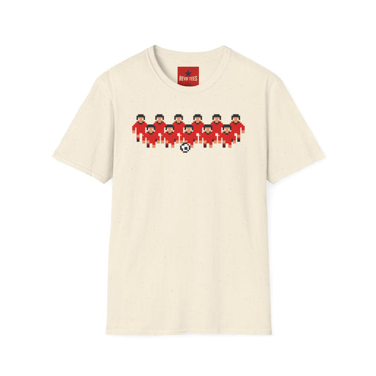 Pixel Soccer Team T‑Shirt — Retro 8‑Bit Football Players Graphic