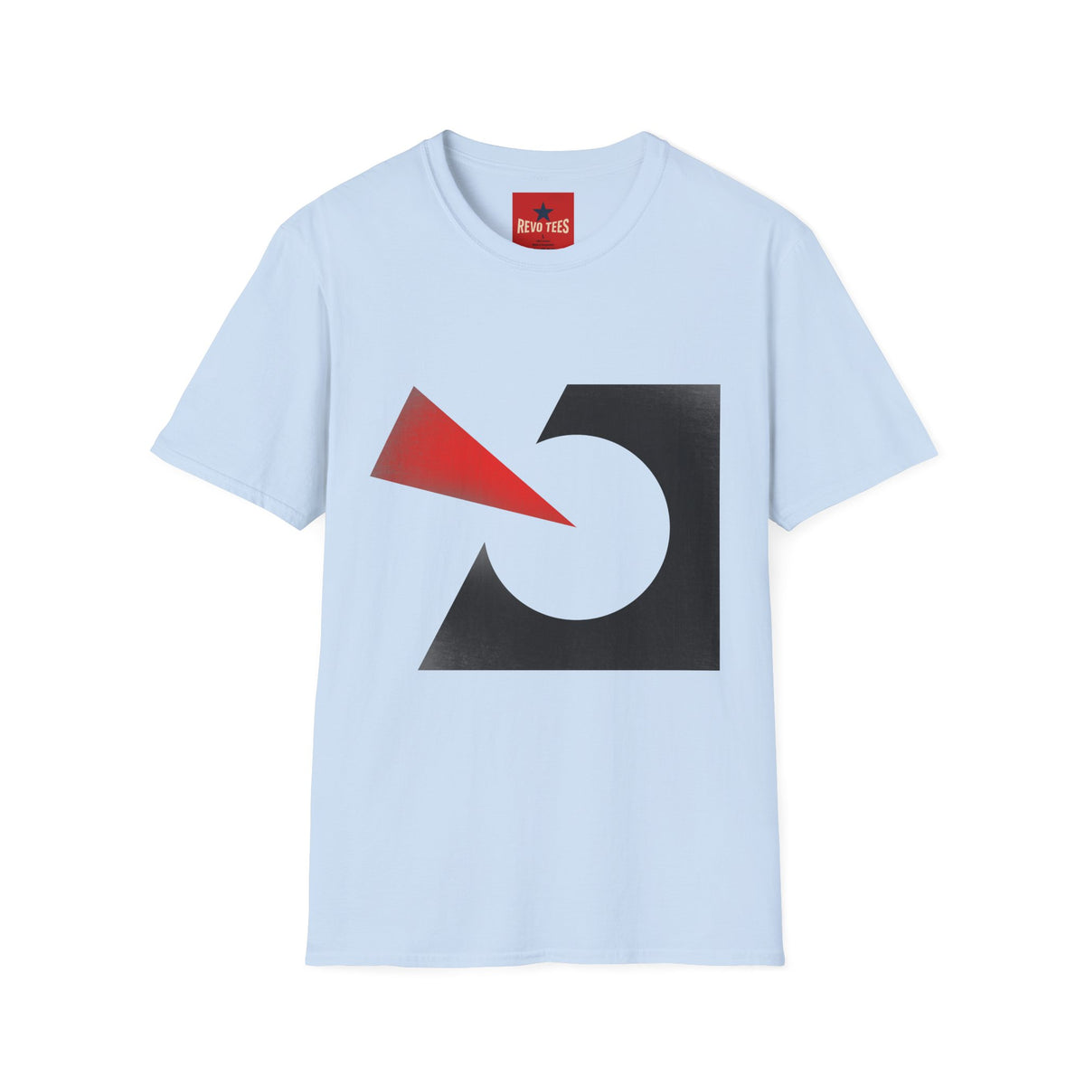 Revotees Abstract Geometric Red Arrow Black Circle Minimalist T-Shirt - alternate view 6