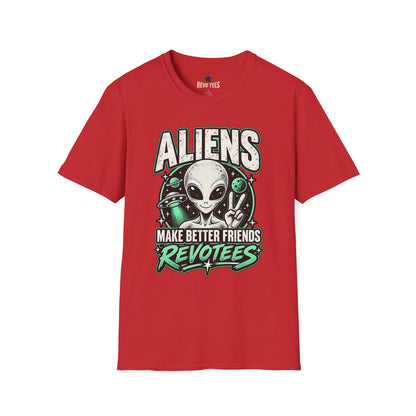 REVOTEES "Aliens Make Better Friends Revotees" Sci‑Fi Tee