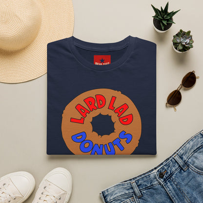 Donut Vintage Logo T‑Shirt — "Lard Lad Donuts" Cartoon Tee
