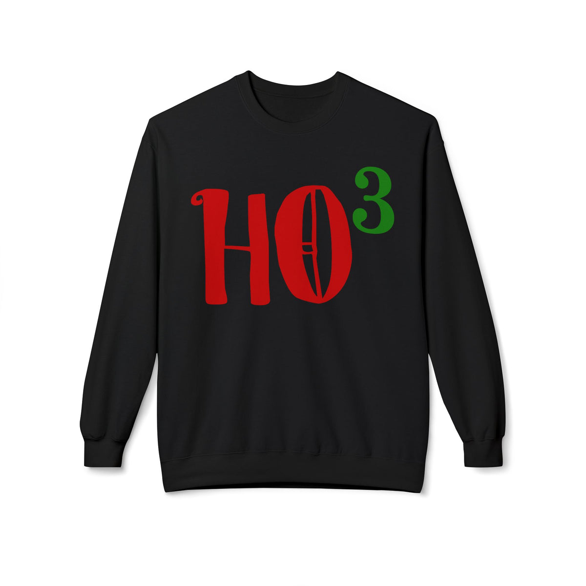 Christmas HO — Festive Red & Green Holiday Crewneck Sweatshirt