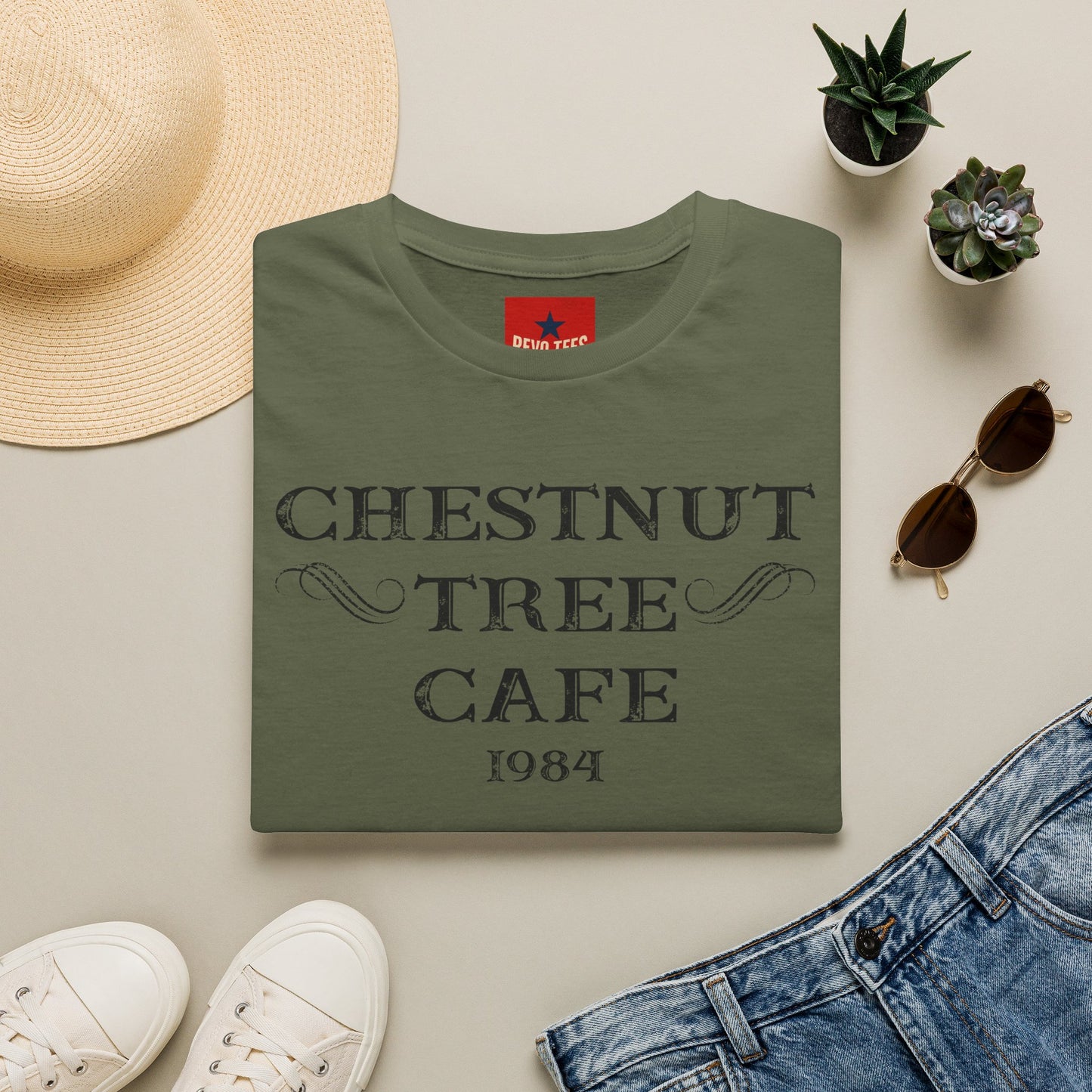 Chestnut Tree Cafe 1984 T-Shirt — Vintage Café Logo Tee