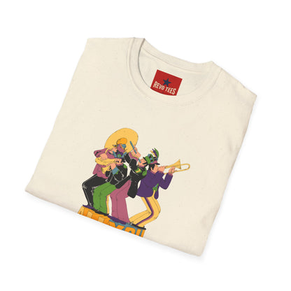 T-Shirt — Retro Jazz Band "All You Need Is Love" Graphic