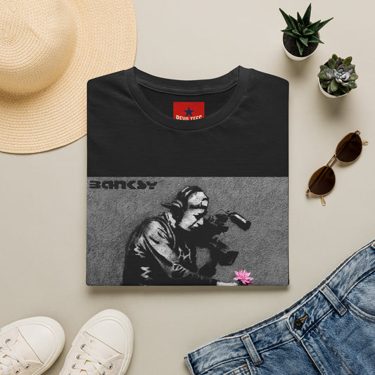 Banksy Flower Thrower T-Shirt — Urban Street Art Graphic Tee