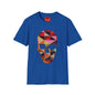 Geometric Colorblock Skull T-Shirt