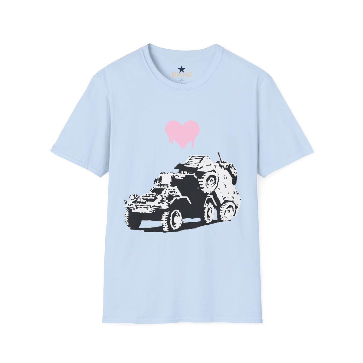 Revotees Banksy Pink Drip Heart with Tank Graffiti T-Shirt - alternate view 6