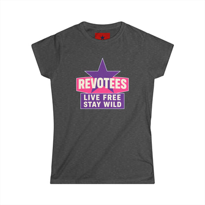 Revotees Live Free Stay Wild Womens Retro Star Graphic T-Shirt - alternate view 8