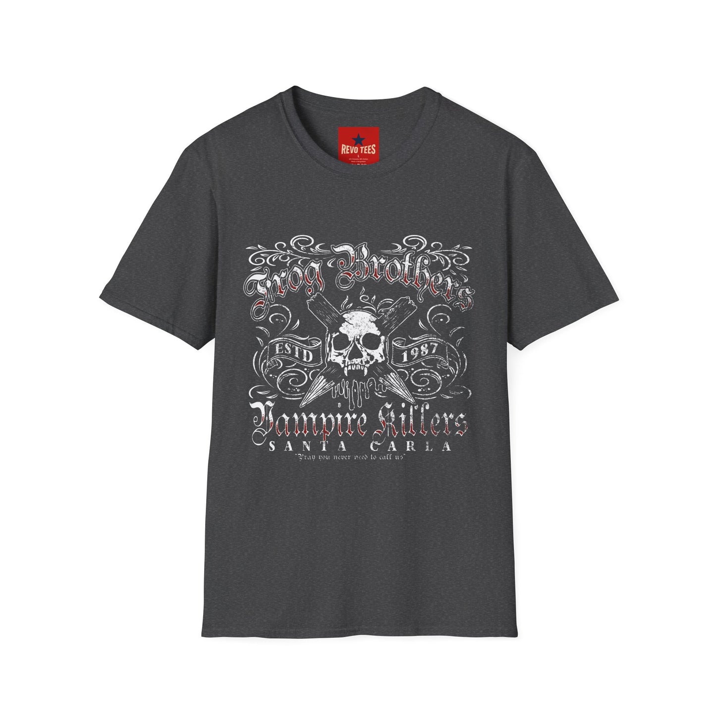 Lost Boys Skull & Crossed Guns T‑Shirt — Proud Brothers Vintage Motorcycle Tee