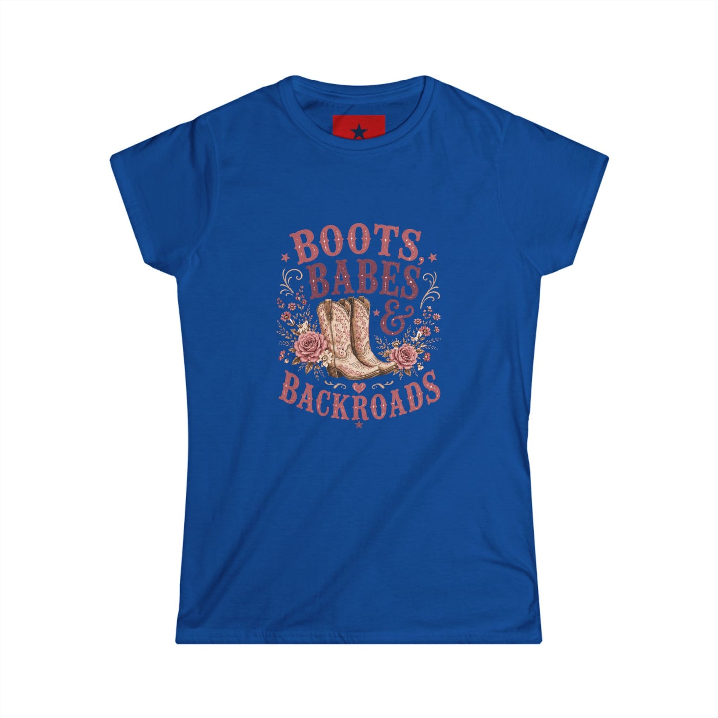 Boots, Babes & Backroads Women's Tee — Floral Cowboy Western Graphic Shirt