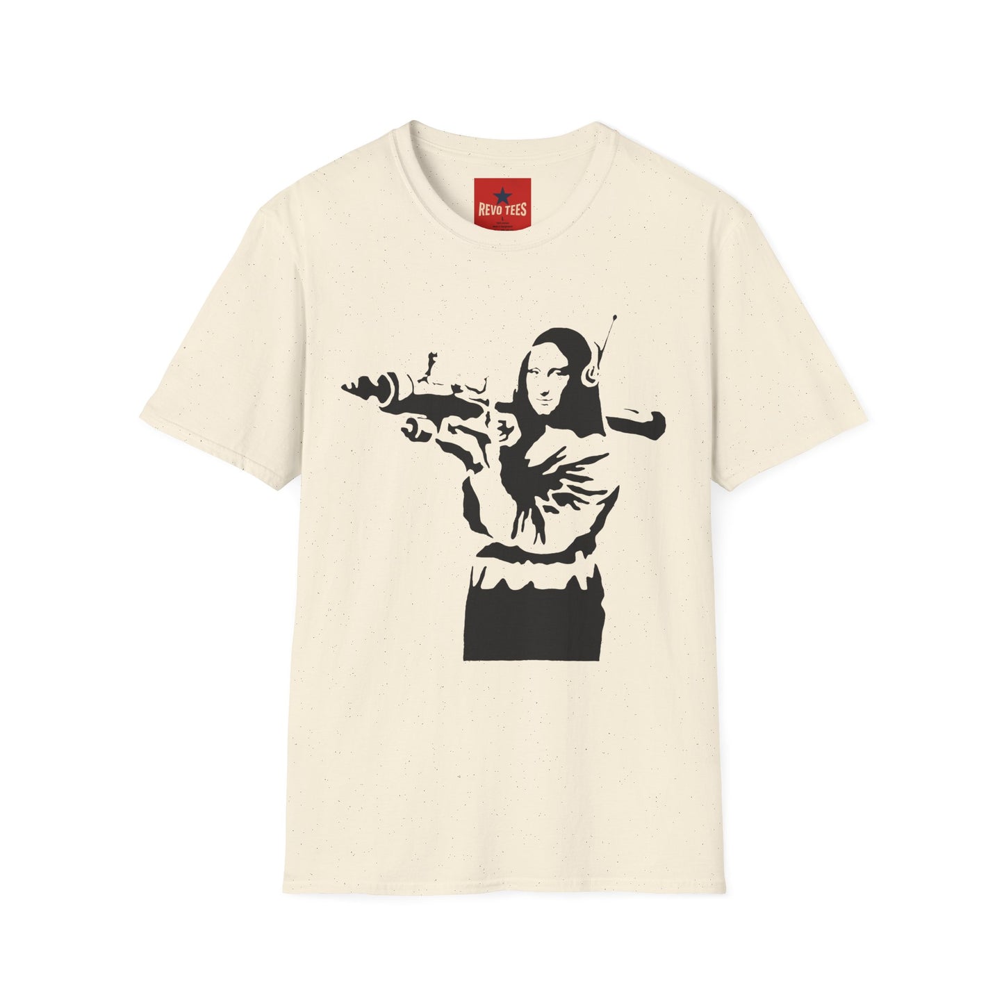 Banksy - Mona Lisa Spray Paint T-Shirt — Street Art Parody Tee