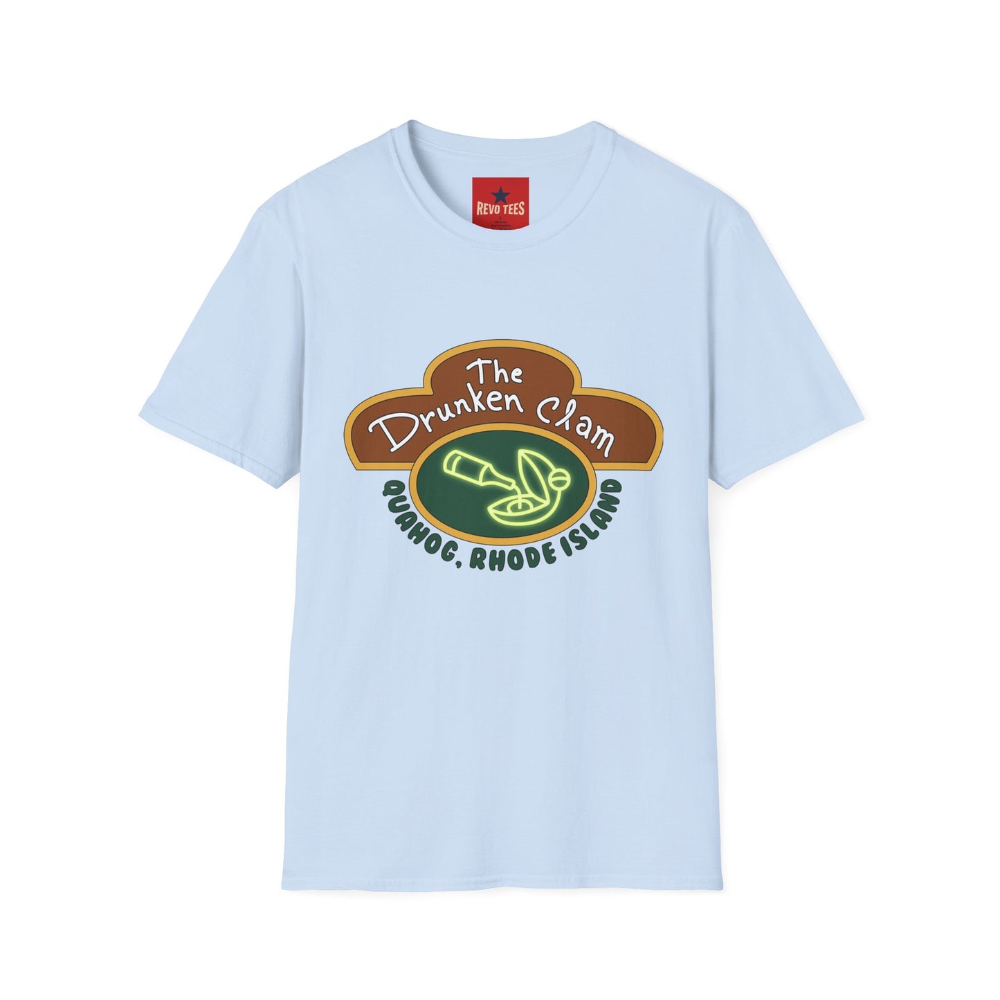 T-Shirt — The Drunken Clam Providence RI Vintage Neon Bar Logo