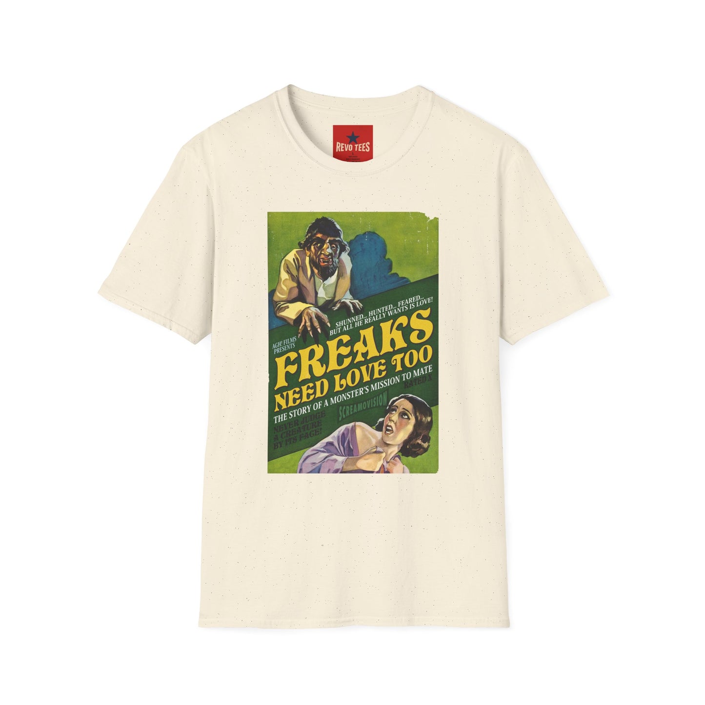 Freaks Need Love Too Graphic T-Shirt — Vintage Horror Movie Poster Tee