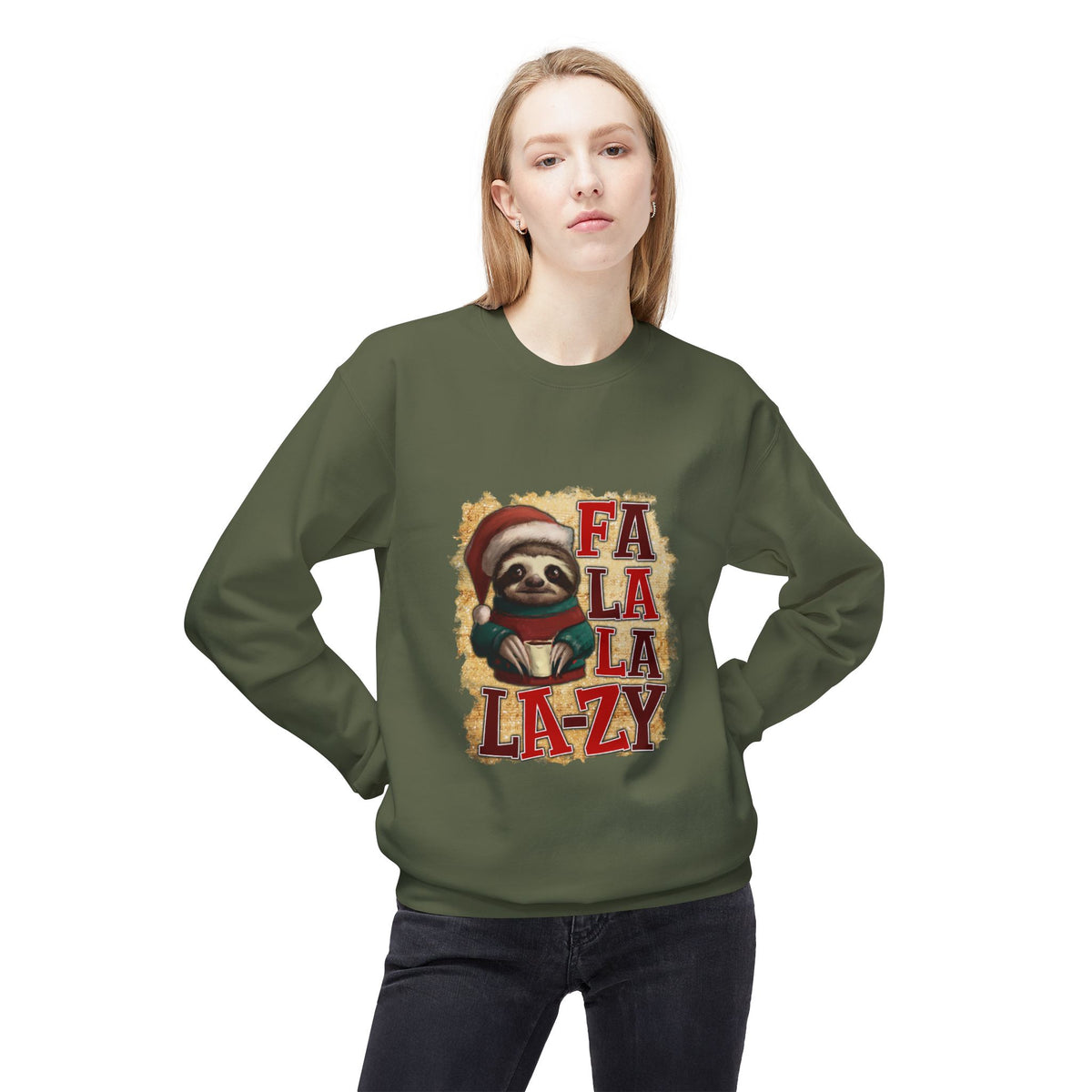 Fa La La La-Zy Sloth Christmas Sweatshirt