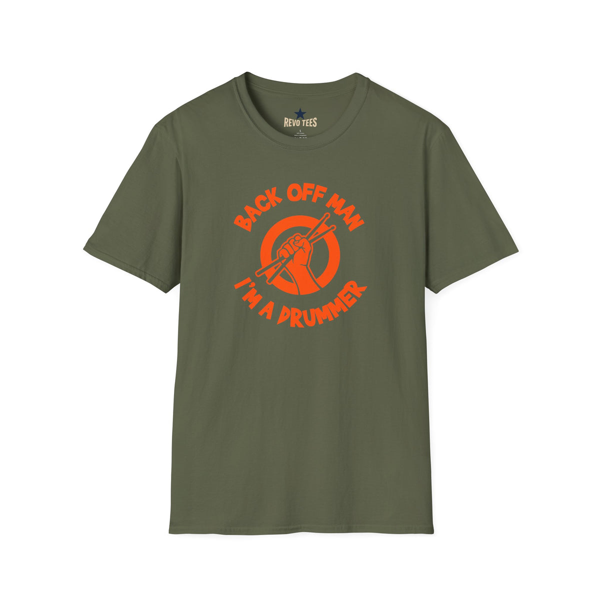 Revotees Back Off Im a Drummer Softstyle T-Shirt - alternate view 7