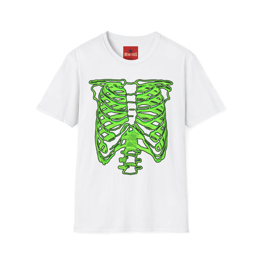 T-Shirt — Neon Green Rib Cage Graphic Tee