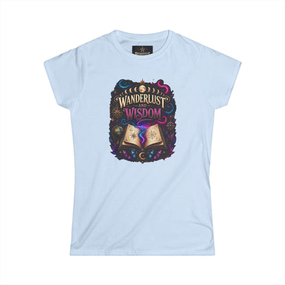 Wanderlust & Wisdom Graphic Tee — Magical Open Book Travel Shirt